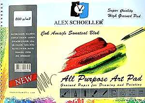 Alex Schoeller Çok Amaçlı Çizim Defteri 25x35cm 200gr 15 Yaprak ALX-89 - Alex Schoeller