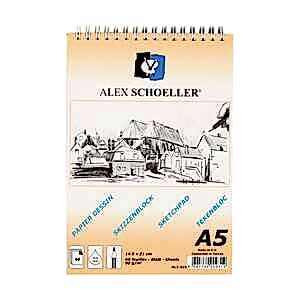 Alex Schoeller Sch. Spiralli Eskiz Blok 90Gr A5 60 Yaprak Alx-821 - Alex Schoeller