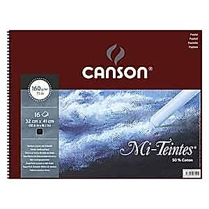 Canson Mi-Tientes Pastel Boya Defteri 160gr 32X41cm 16 Yaprak Siyah - Canson