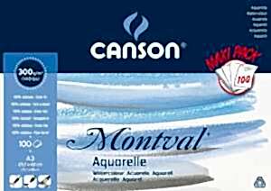 Canson Montval Maxı Sulu Boya Blok 300Gr A3 100 Yaprak - Canson