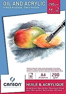 Canson Yağlı ve Akrilik Boya Defteri A4 10 Yaprak 290gr - Canson