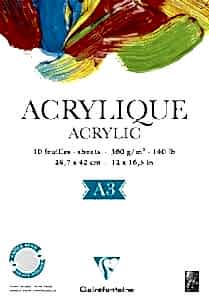 Clairefontaine Akrilik Blok A3 360gr 10 Yaprak - Clairefontaine