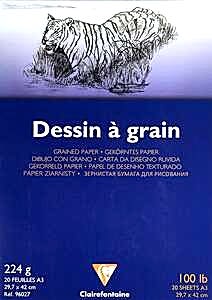 Clairefontaine Dessin A Grain Çizim Defteri A3 224gr 20 Yaprak - Clairefontaine