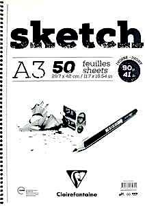 Clairefontaine Esq Iv Eskiz Blk A3 90 Gr 50 Yaprak Yan Spiral - Clairefontaine
