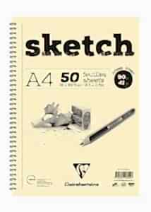Clairefontaine Esq Ivory Eskiz Blok A4 90Gr 21X29,7 50 Yaprak. Uzun - Clairefontaine