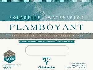 Clairefontaine Flamboyant Suluboya Defteri 30X40 250G 10 Yaprak - Clairefontaine