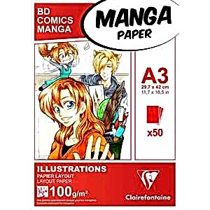 Clairefontaine Manga Paper Marker Defteri A3 100gr 50 Yaprak - Clairefontaine