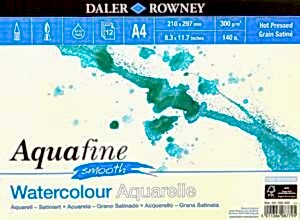 Daler Rowney Aquafine Smooth A4 300Gr 12 Yaprak - Daler Rowney