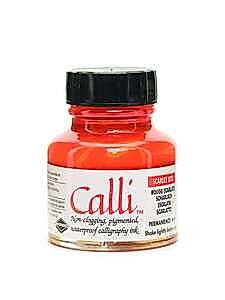 Daler Rowney Calli Mürekkep 29,5ml Scarlet - Daler Rowney