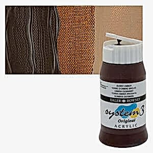 Daler Rowney System 3 Original Akrilik Boya 500 Ml Burnt Umber - Daler Rowney