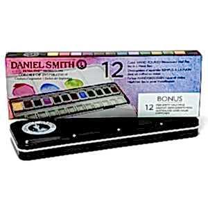Daniel Smith Extra Fine Yarım Tablet Colors of Inspiration Sulu Boya Seti 12'li Metal Kutu - Daniel Smith