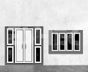 Eshel Modern Pencere Ve Kapılar Set B 1/100 (2Set) - Eshel