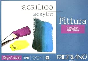 Fabriano Pittura Akrilik Defter 400gr 25X35cm GF/CP - Fabriano