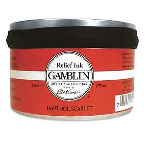 Gamblin Linol Ve Rölyef Mürekkebi 175Ml S3 Naphtol Scarlet - Gamblin