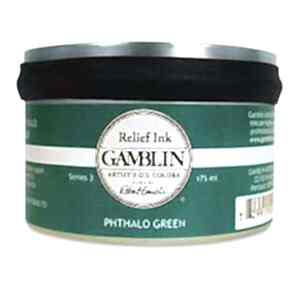 Gamblin Linol Ve Rölyef Mürekkebi 175Ml S3 Phthalo Green - Gamblin
