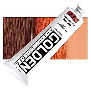 Golden Heavy Body Akrilik Boya 148 Ml Seri 3 Transparent Red Iron Oxide - Golden