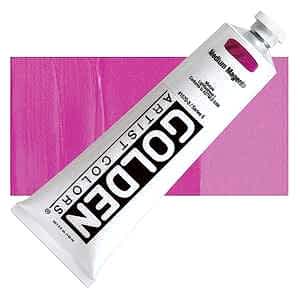 Golden Heavy Body Akrilik Boya 148 Ml Seri 6 Medium Magenta - Golden