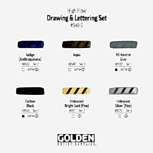 Golden High Flow Drawing & Lettering Set 6x30Ml Sıvı Akrilik Boya Seti - 3