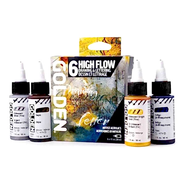 Golden High Flow Drawing & Lettering Set 6x30Ml Sıvı Akrilik Boya Seti - 2