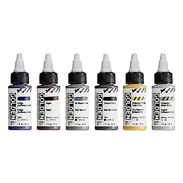 Golden High Flow Drawing & Lettering Set 6x30Ml Sıvı Akrilik Boya Seti - 4