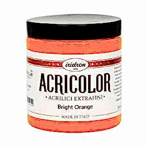 Iridron Acricolor Akrilik Boya 250 ML Bright Orange (Transparan) - Iridron