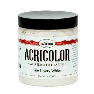 Iridron Acricolor Akrilik Boya 250 ML Fine Silvery White - Iridron