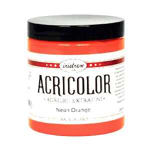 Iridron Acricolor Akrilik Boya 250 ML Neon Orange - Iridron