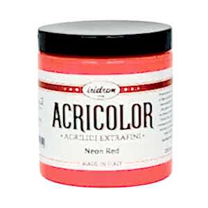Iridron Acricolor Akrilik Boya 250 ML Neon Red - Iridron