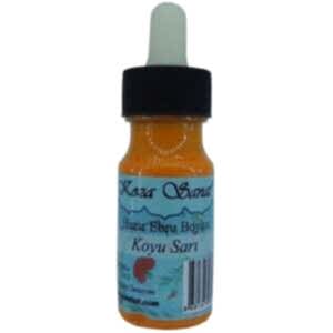 Koza Hazır Ebru Boyası Damlalıklı 30 Ml Koyu Sarı - Koza
