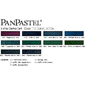 PanPastel Ultra Soft Artist Pastel Boya Extra Dark Shades Cool 10'lu Set 30106 - 3