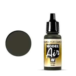 Vallejo Model Air 17Ml 71.011 Dark Green RLM83 - Vallejo