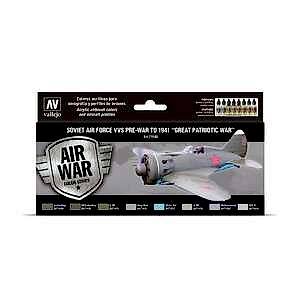 Vallejo Model Air Set:Soviet Air Force VVS Pre War To 1941 Great Patrionic War 71.196 - Vallejo