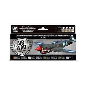Vallejo Model Air Set:US Army Air Corps China-Burma-India (CBI) Pacific Theater WWII 71.184 - Vallejo