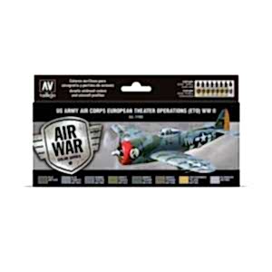 Vallejo Model Air Set:US Army Air Corps Europan Theater Operations (Eto) WWII 71.182 - Vallejo