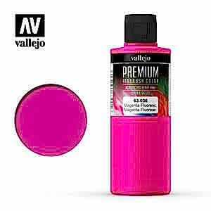 Vallejo Premium Airbrush Color 200Ml 63.036 Fluourescent Magenta - Vallejo