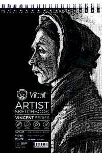 Vincent Artist Sketchbook Eskiz Defteri 120Gr A5 40 Yaprak Beyaz - Vincent