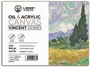 Vincent Yağlı ve Akrilik Boya Kanvas Pad 300gr 10X14cm 10 Yaprak - Vincent