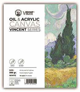 Vincent Yağlı ve Akrilik Boya Kanvas Pad 300gr 12X14cm 10 Yaprak - Vincent