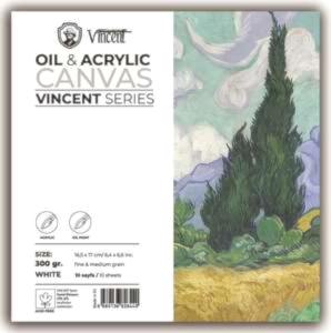Vincent Yağlı ve Akrilik Boya Kanvas Pad 300gr 16,5X17cm 10 Yaprak - Vincent
