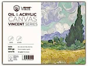 Vincent Yağlı ve Akrilik Boya Kanvas Pad 300gr 30X40cm 10 Yaprak - Vincent