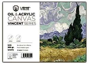 Vincent Yağlı ve Akrilik Boya Kanvas Pad 300gr 36X50cm 10 Yaprak - Vincent