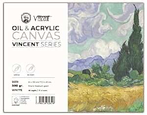 Vincent Yağlı ve Akrilik Boya Kanvas Pad 300gr 44X56cm 10 Yaprak - Vincent