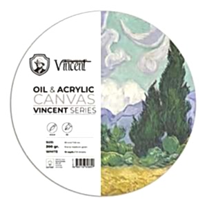 Vincent Yağlı ve Akrilik Boya Kanvas Pad 300gr Daire 30cm 10 Yaprak - Vincent