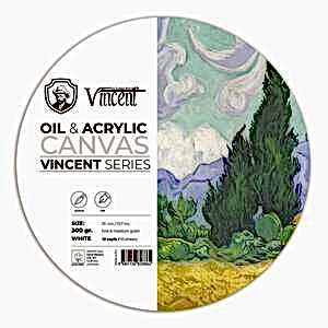 Vincent Yağlı ve Akrilik Boya Kanvas Pad 300gr Daire 35cm 10 Yaprak - Vincent