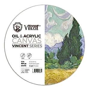 Vincent Yağlı ve Akrilik Boya Kanvas Pad 300gr Daire 40cm 10 Yaprak - Vincent